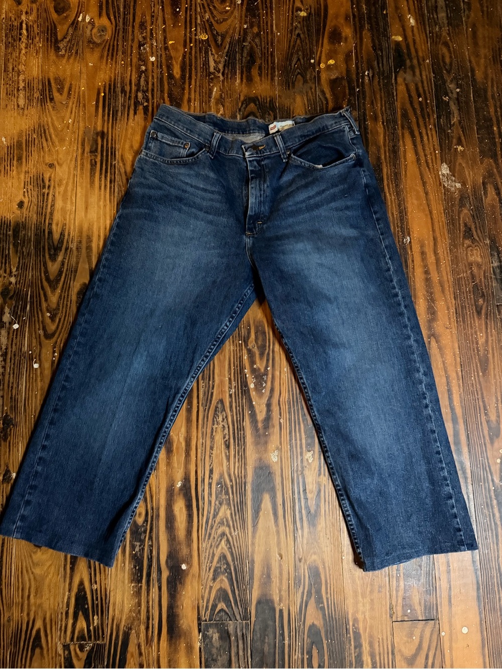 Wrangler Men's Dark Blue Relaxed Fit Jeans 34x29